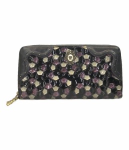 アナスイ ラウンドファスナー 長財布 レディース ANNA SUI 中古