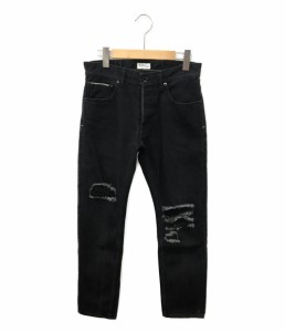 ロットワイラー デニムパンツ ダメージ加工 ボタンフライ メンズ SIZE 28 (S) ROTTWEILER 中古