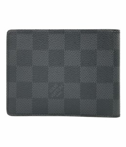 美品 ルイヴィトン 二つ折り財布 ポルトフォイユ ミュルティプル ダミエグラフィット Ｎ62663 メンズ Louis Vuitton 中古