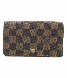 ルイヴィトン 二つ折り財布 ポルトモネ ビエ トレゾール ダミエ エベヌ N61730 メンズ Louis Vuitton 中古