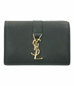 美品 サンローランパリ 三つ折り財布 ミニウォレット レディース SAINT LAURENT PARIS 中古