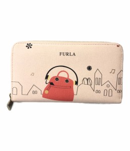 フルラ ラウンドファスナー長財布 レディース FURLA 中古