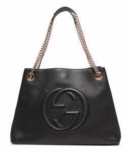 グッチ チェーンレザーショルダーバッグ ソーホー インターロッキングG 536196 525040 レディース  GUCCI 中古