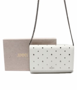 ジミーチュウ ショルダーバッグ ガンメタル フラットスタースタッズ付 チェーンミニバッグ レディース JIMMY CHOO 中古