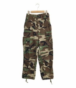 迷彩柄カーゴパンツ デッドストック 米軍 BDU WOODLAND CAMO ボタンフライ メンズ SIZE X-SMALL (XS以下)   中古