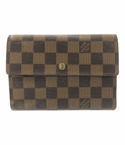 ルイヴィトン 三つ折り財布 ポルトトレゾール エテュイパピエ ダミエ エベヌ N61202 メンズ Louis Vuitton 中古