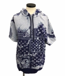 美品 ルイヴィトン 半袖スウェットパーカー ショートスリーブフーディ モノグラム RM222M N31 HNY28W メンズ SIZE L (L) Louis Vuitton 