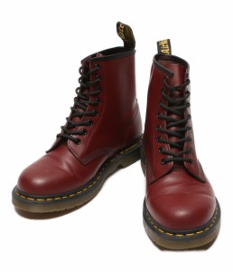 ドクターマーチン レースアップブーツ レッド 11822 レディース SIZE UK7 Dr.Martens 中古