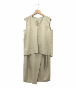 セットアップ ノースリーブプルオーバー スカート レディース SIZE 2 (M) BEIGE， 中古