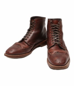 オールデン ブーツ レースアップウィングチップ 多少使用感有 メンズ SIZE 7 1/2 ALDEN  × Leather Soul別注 中古