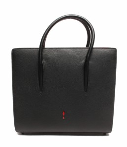 クリスチャンルブタン レザートートバッグ スタッズ バイカラー Paloma Ultra Black ミディアム カーフ レディース  Christian Louboutin