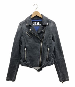 ディーゼル デニムダブルライダースジャケット レディース SIZE XS (XS以下) DIESEL 中古