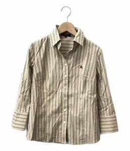 バーバリーロンドン 七分袖シャツ FEA24-011 レディース SIZE 40 (M) BURBERRY LONDON 中古