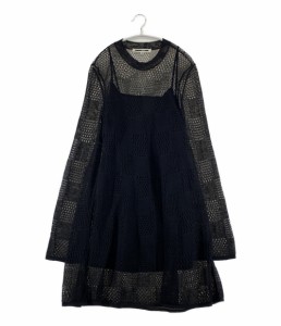 アレキサンダーマックイーン 長袖ワンピース ブロックメッシュ キャミソール付き レディース SIZE XS Alexander Mcqueen 中古