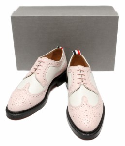 美品 トムブラウン ウィングチップ ピンクぺプルド スペクテイターブローグ メンズ SIZE 40 THOM BROWNE 中古