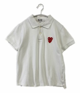 プレイ コムデギャルソン ポロシャツ ホワイト ハートパッチ AZ-T289 レディース SIZE M COMME des GARCONS PLAY 中古