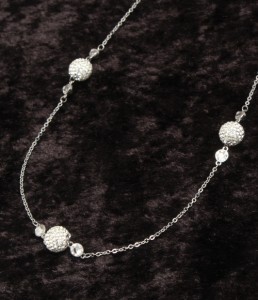 美品 スワロフスキー ネックレス ステーション ミラーボール レディース SWAROVSKI 中古