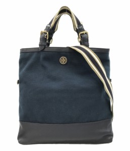 トリーバーチ 2way キャンバストートバッグ ショルダーバッグ 斜め掛け ハンドバッグ レディース  TORY BURCH 中古