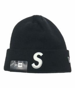 美品 シュプリーム ニット帽 ×NEW ERA S LOGO BEANIE メンズ  Supreme 中古