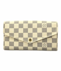 ルイヴィトン 長財布 ポルトフォイユサラ ダミエアズール M63208 レディース Louis Vuitton 中古