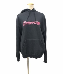 バレンシアガ バービーロゴプリントプルオーバーパーカー 19AW 裏起毛 583222 TFV60 レディース SIZE S (S) Balenciaga 中古