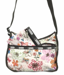 レスポートサック 花柄ナイロンショルダーバッグ 斜め掛け レディース  LeSportsac 中古