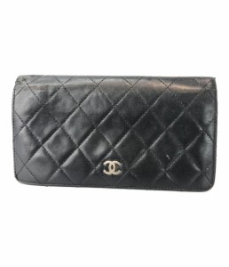 シャネル 二つ折り長財布 マトラッセ レディース CHANEL 中古