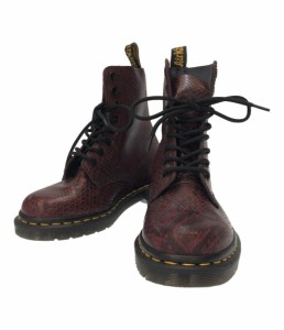 美品 ドクターマーチン 8ホールショートブーツ パイソン柄 レディース SIZE 4UK (M) Dr.Martens 中古