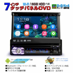 車載 1din カーナビ 1DIN 7インチDVDプレーヤー タッチパネル Android ラジオ SD 16GB スマホ iPhone ナビ インダッシュ モニター