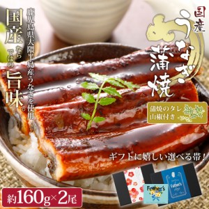 博多久松 父の日 ギフト うなぎ 鹿児島県産 うなぎ蒲焼 約160g×2尾入り 有頭 送料無料 ウナギ 鰻 蒲焼き 国産 土用丑の日 食べ物 総菜