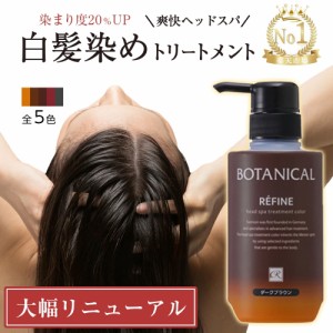 白髪染め レフィーネ ヘッドスパ トリートメント カラー R4 ポンプ付き (300g)  ヘアカラー 3本で送料無料