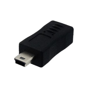 microUSB（ジャック）-miniUSB（プラグ）変換プラグ USB2.0 3Aカンパニー UAD-MCMNBマイクロUSBをミニUSB 変換 アダプタ メール便送料無