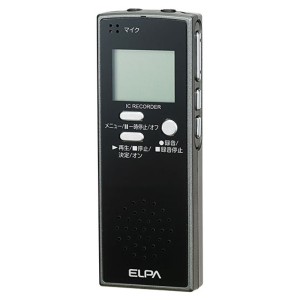 ＼三太郎ポイント5倍／ELPA ICレコーダー 4GB ADK-ICR500 大容量 録音機 ボイスレコーダー エルパ 送料無料