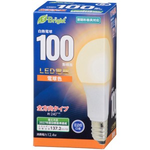 LED電球 100形相当 1702lm 電球色 E26 全方向配光240° 密閉形器具対応 OHM 06-4346 LDA12L-GAG27 送料無料