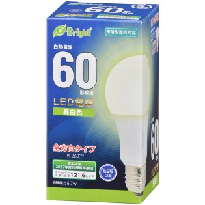 LED電球 60形相当 815lm 昼白色 E26 全方向配光260° 密閉形器具対応 OHM 06-4344 LDA7N-GAG27 送料無料