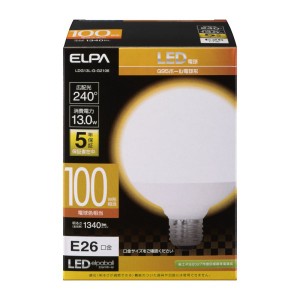 ELPA LED電球 ボール球形 G95 口金E26 100W形 電球色 LDG13L-G-G2106 照明器具 省エネ 密閉型器具対応 エルパ 送料無料