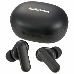 Bluetooth 完全ワイヤレスイヤホン ノイズキャンセリング（ANC）対応 充電ケース付 ブラック OHM 03-2297 HP-W800N AudioComm Bluetooth5