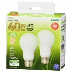 LED電球 2個入 E26 40形相当 昼白色 全方向 OHM 06-4705 LDA5N-GAG522P