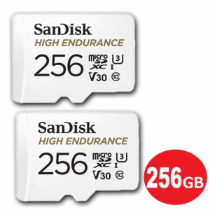 サンディスク ドライブレコーダー用 高耐久 microSDXCカード 256GB 2枚入り SDアダプタ付 Class10 UHS-1 U3 V30 SDSQQNR-256G-GN6IA-2P 