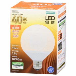 ＼ポイント5倍／LED電球 ボール電球形 E26 40形相当 電球色 OHM 06-3161 LDG4L-GAG51 送料無料