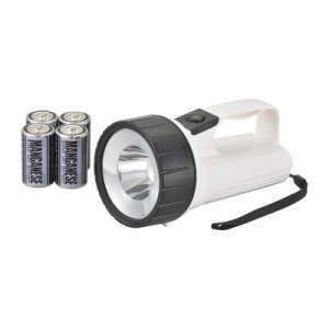 LED強力ライト 60ルーメン 乾電池付 60ルーメン OHM 08-1505 E-5 懐中電灯 アウトドア 防災 防犯グッズ 送料無料