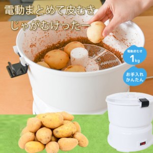 ＼ポイント5倍／電動皮むき器 ジャガイモ用 電動まとめて皮むき じゃがむけったー 調理家電 キッチン家電 サンコー ELPTPESWH