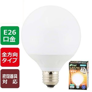 ＼ポイント5倍／送料無料 OHM ボール球形LED電球 10個セット 40W相当 430lm 電球色 G95 E26 全方向配光300° 密閉形器具対応 LDG4L-GAG22