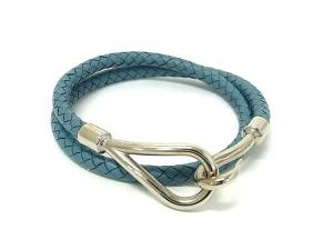 HERMES エルメス チョーカー ブレスレット シルバー レザー 男女