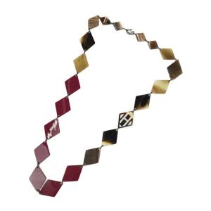 美品 HERMES エルメス DEVA ディーヴァ ネックレス - ブラウン系 ボルドー系  バッファローホーン レディース【本物保証】