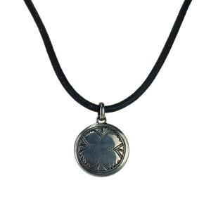 HERMES エルメス チョーカー トゥアレグ - ブラック シルバー レザー SV925 ユニセックス【本物保証】