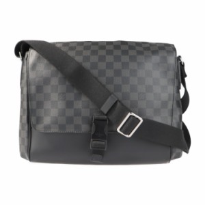 美品 LOUIS VUITTON ルイ ヴィトン メッセンジャーMM ダミエグラフィット N41458 ショルダーバッグ PVC レザー グレー ブラック  ビトン