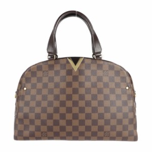 LOUIS VUITTON ルイ ヴィトン ケンジントン ボーリング ダミエ N41505 ハンドバッグ PVC レザー エベヌ ブラウン  ビトン【本物保証】