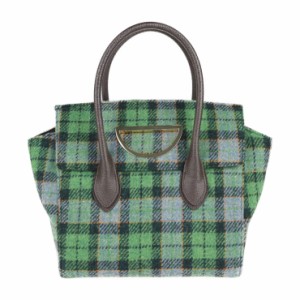 超美品 Samantha Thavasa サマンサタバサ バイオレットD Harris Tweed ハリスツイード コラボ 1720115471 ハンドバッグ ツイード レザー 