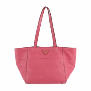 美品 PRADA プラダ ヴィッテロダイノ VITELLO DAINO BR5092 トートバッグ レザー PEONIA ぺオニア ピンク系 三角プレート【本物保証】